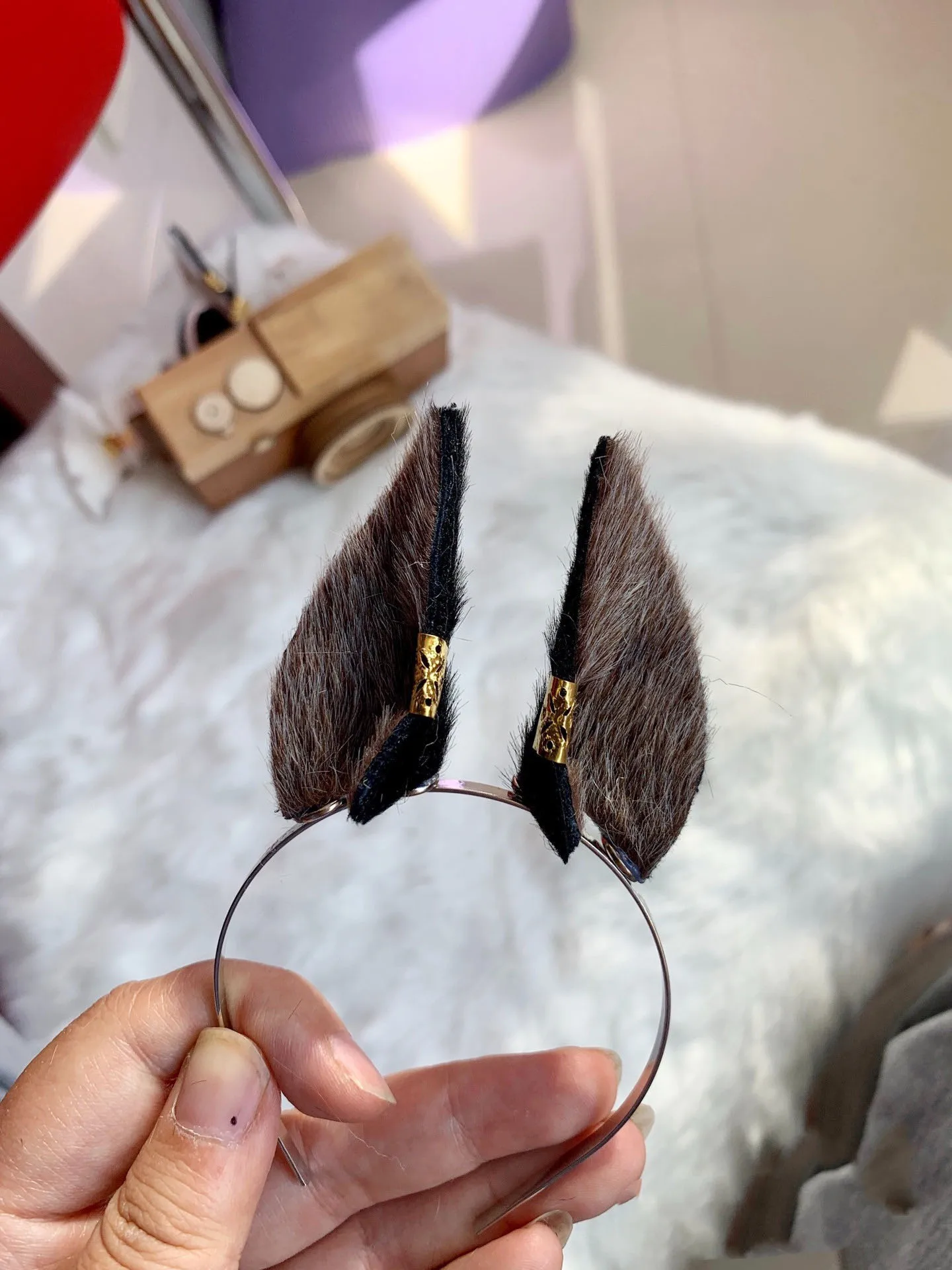 

BJD Doll Headdress,1/3 DD SD Tiara, 1/4 1/6 MDD Animal Ear Headband