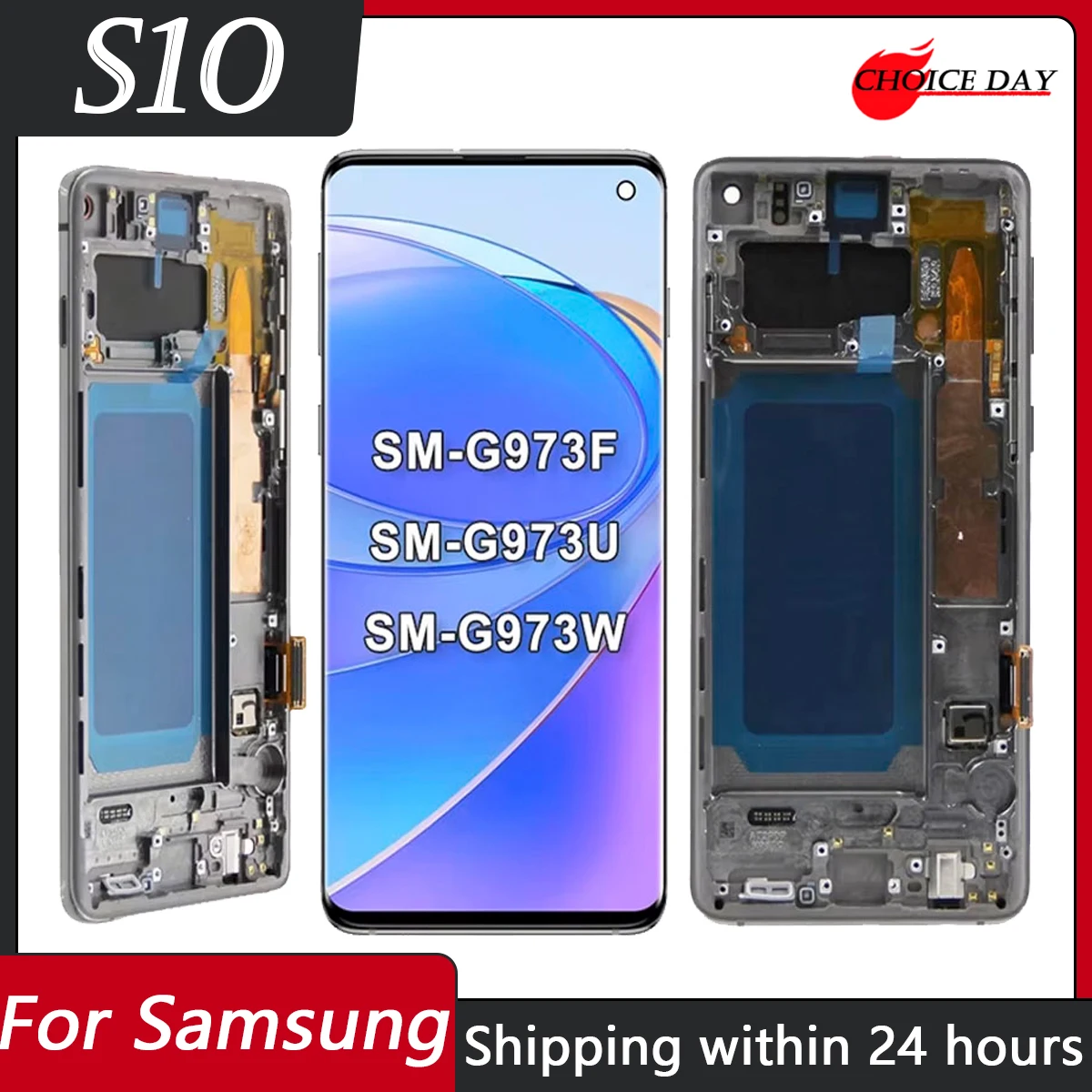 6.1\'\'S10 dla Samsung dla G973F G973U G973W G973N SCV41 G973C HD Retina wyświetlacz LCD ekran dotykowy wymiana zespołu Digitizer