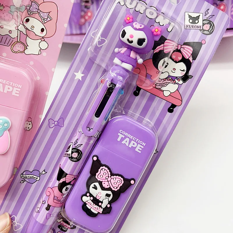 20 Sätze Sanrio 6 Farbe Stift Hand Konto Stift Korrektur mit Briefpapier Set niedlichen Cartoon Kombination Geschenk Briefpapier Großhandel