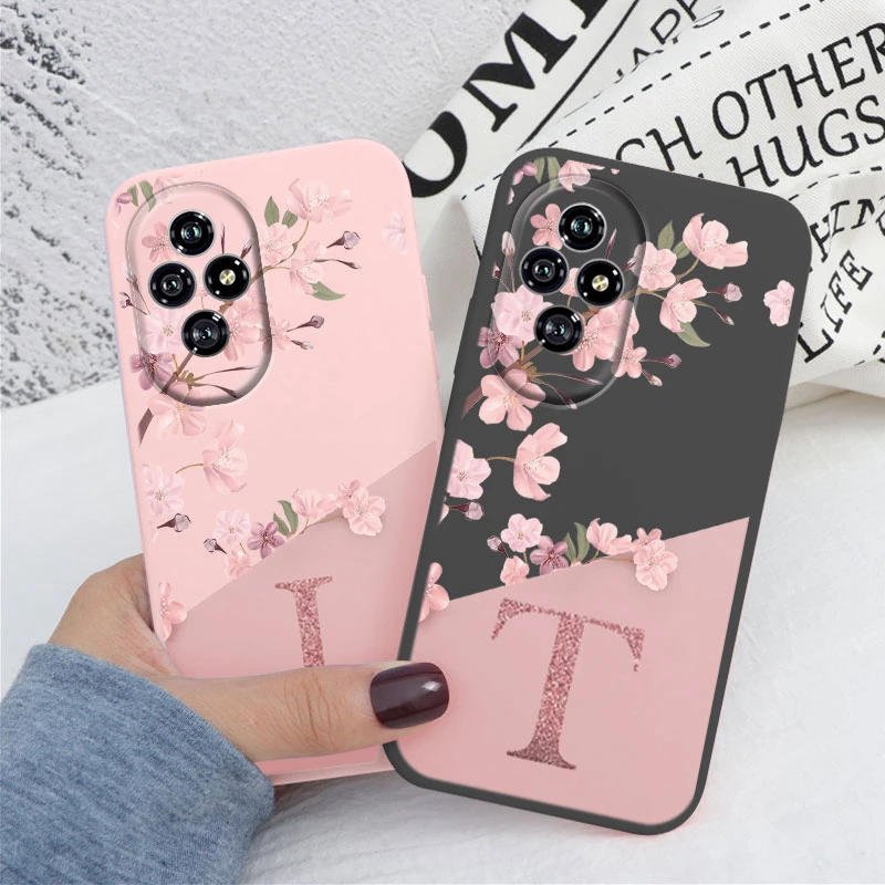 For Honor 200 Case Cute Flowers Letters Shockproof Soft Silicon Protector Coque For Honor 200 Phone Case Honor200 6.7