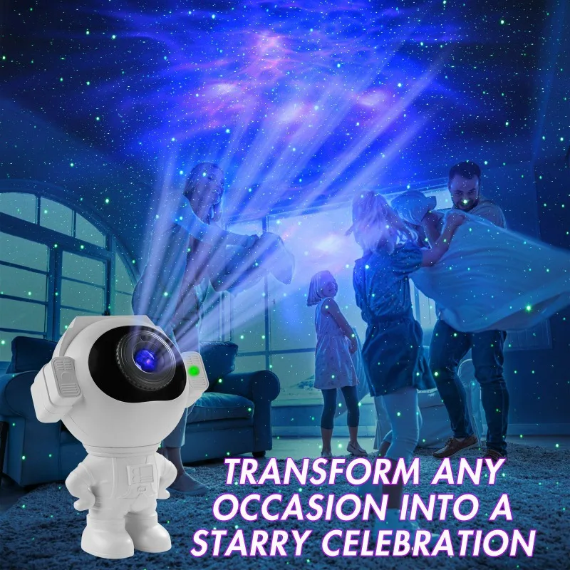 Projector Lamps Night Light with Remote Control Adjustable Design Astronaut Nebula Galaxy Lighting for Children Room Decoration