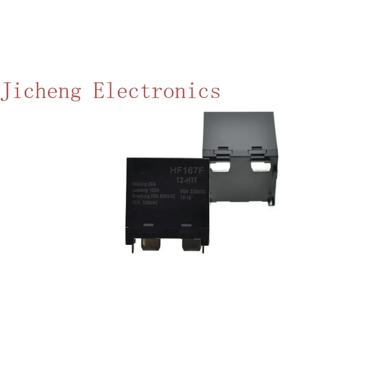 

10PCS HF167F-24-HTF 12V A set of normally open 4-pin 90A320VAC relays