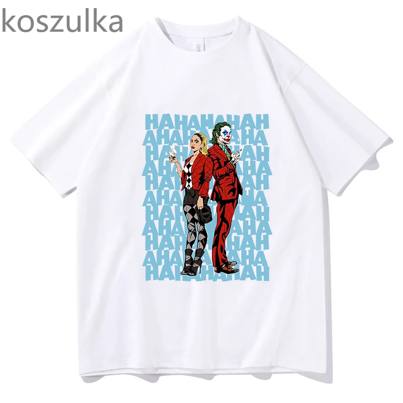 Joker Folie À Deux T-Shirts Unisex Summer Tee Women Graphic Harajuku Hip Hop Aesthetic Tops Short Sleeve Vintage Streetwear Tops