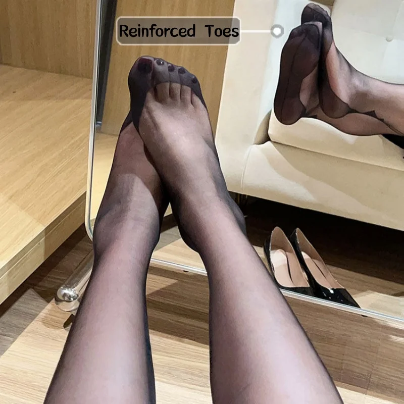 2 Größen 100% Nylon Superlange Strümpfe Damen Fußförmige Oberschenkelhohe Strümpfe mit Rückennaht Nachtclub Sexy Strumpfhalter Strumpfwaren – Detail 5