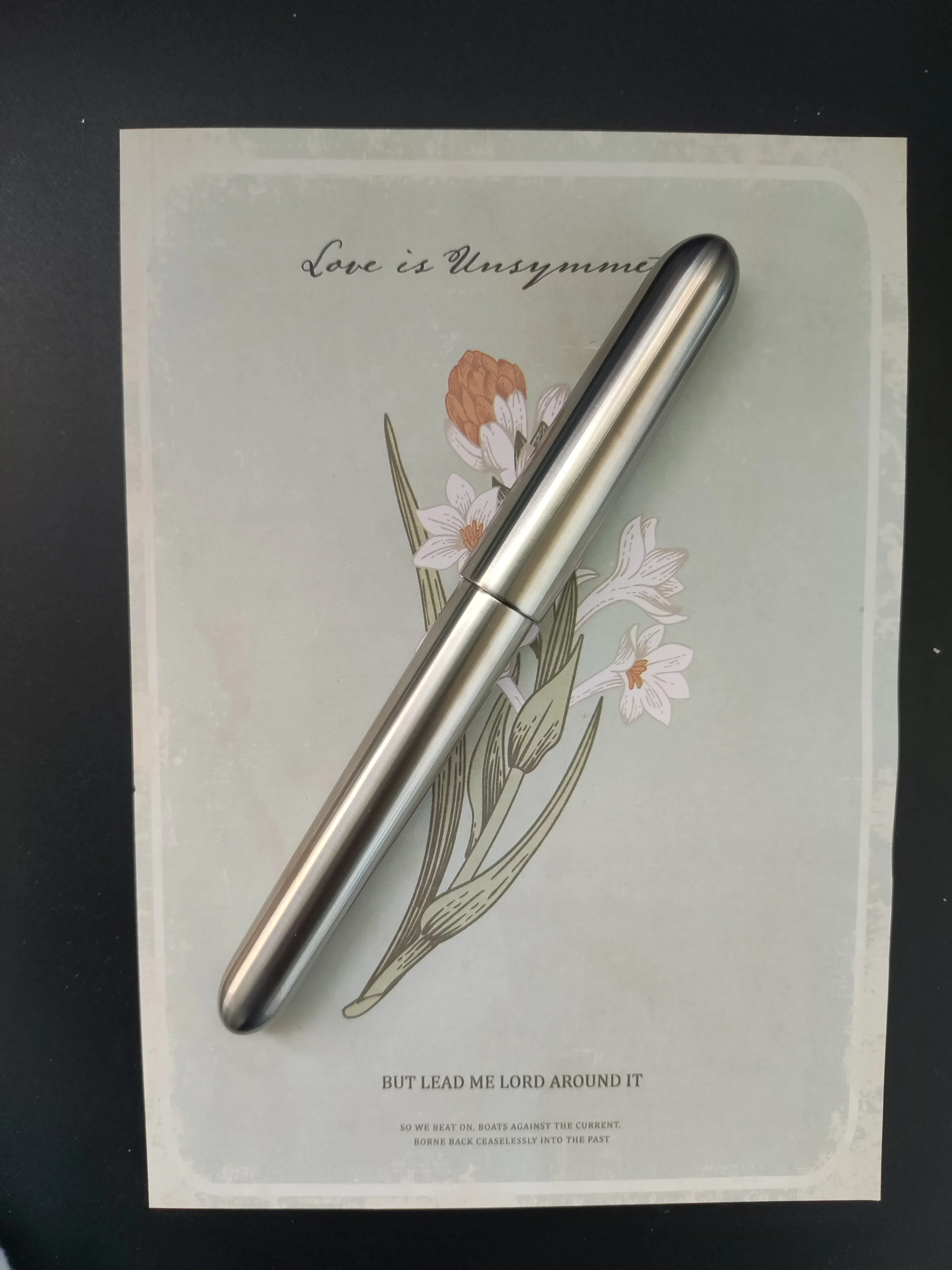 

New Luxury Titanium Alloy Torpedo Fountain Pen with Jinhao / Bock / Schmidt No.6 F/M Nib Stationery School Office Supplies Gift