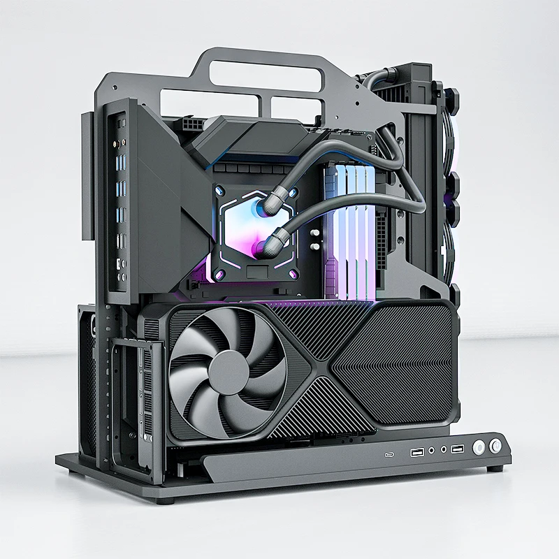 Socooler Personalizzato FAI DA TE RX7800 XT GPU ITX Custodia per computer da gioco e torre con supporto di raffreddamento ad acqua Tipo di rack per acquisto di panico