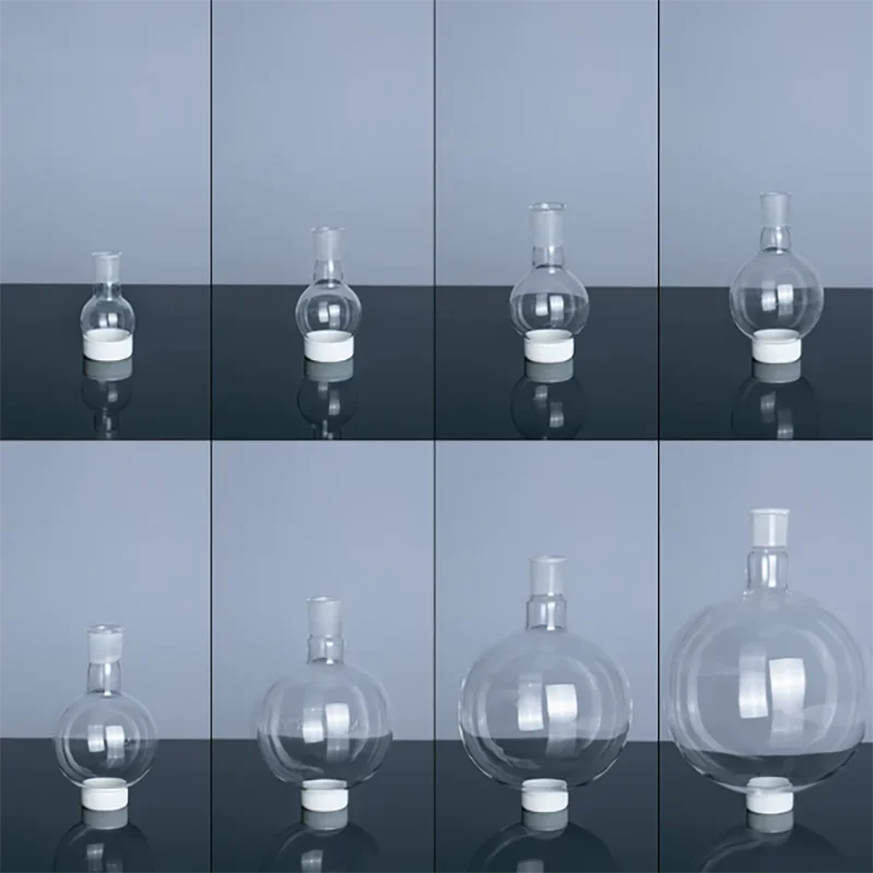 Quartz single mouth round bottom flat bottom flask 50/100/250/500/1000ml high temperature resistant 1200 degrees