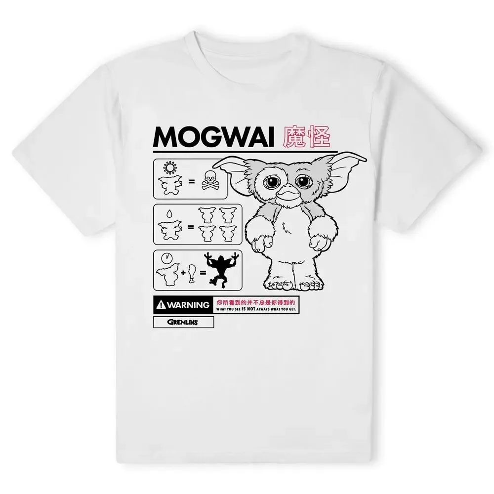 Gremlins Mogwai Instructional Unisex T-shirts for Man Woman Short Summer Tees Casual Cotton Luxury brand Fashion Couple's Cloths