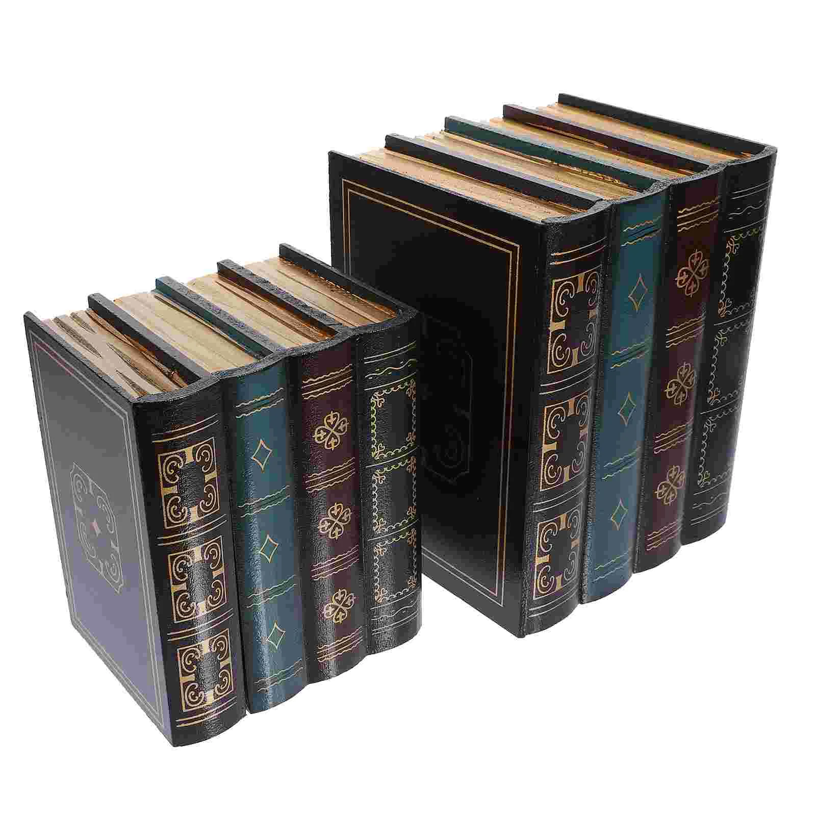 

2 Pcs Fake Book Decoration Simulation Ornament Model Simulated Desktop Adorn Vintage Home Crafts