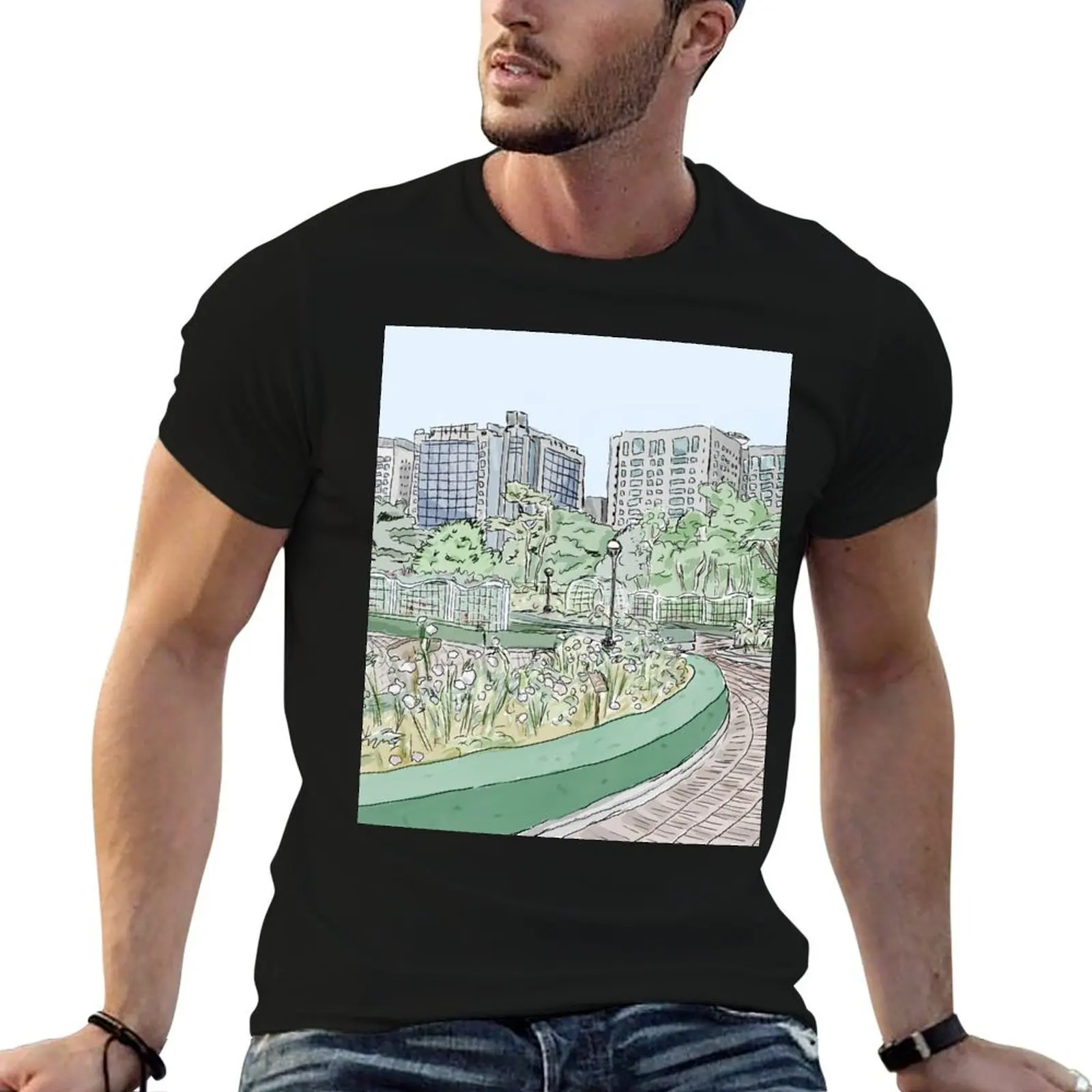 Ilsan Lake Park, Korea T-Shirt tops blanks mens t shirts pack