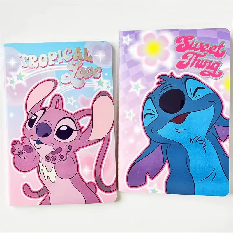 4pcs Disney animation Lilo and Stitch A5 notebook cute and funny student lined inner pages portable note stationery gift