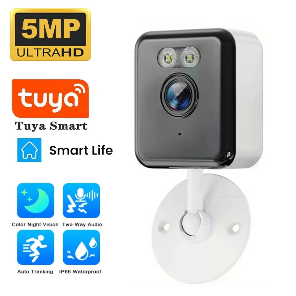 5MP Tuya Mini Security Camera - Wireless WiFi Indoor Cam with Motion Detection, Smart Life Baby Monitor for Home Surveillance