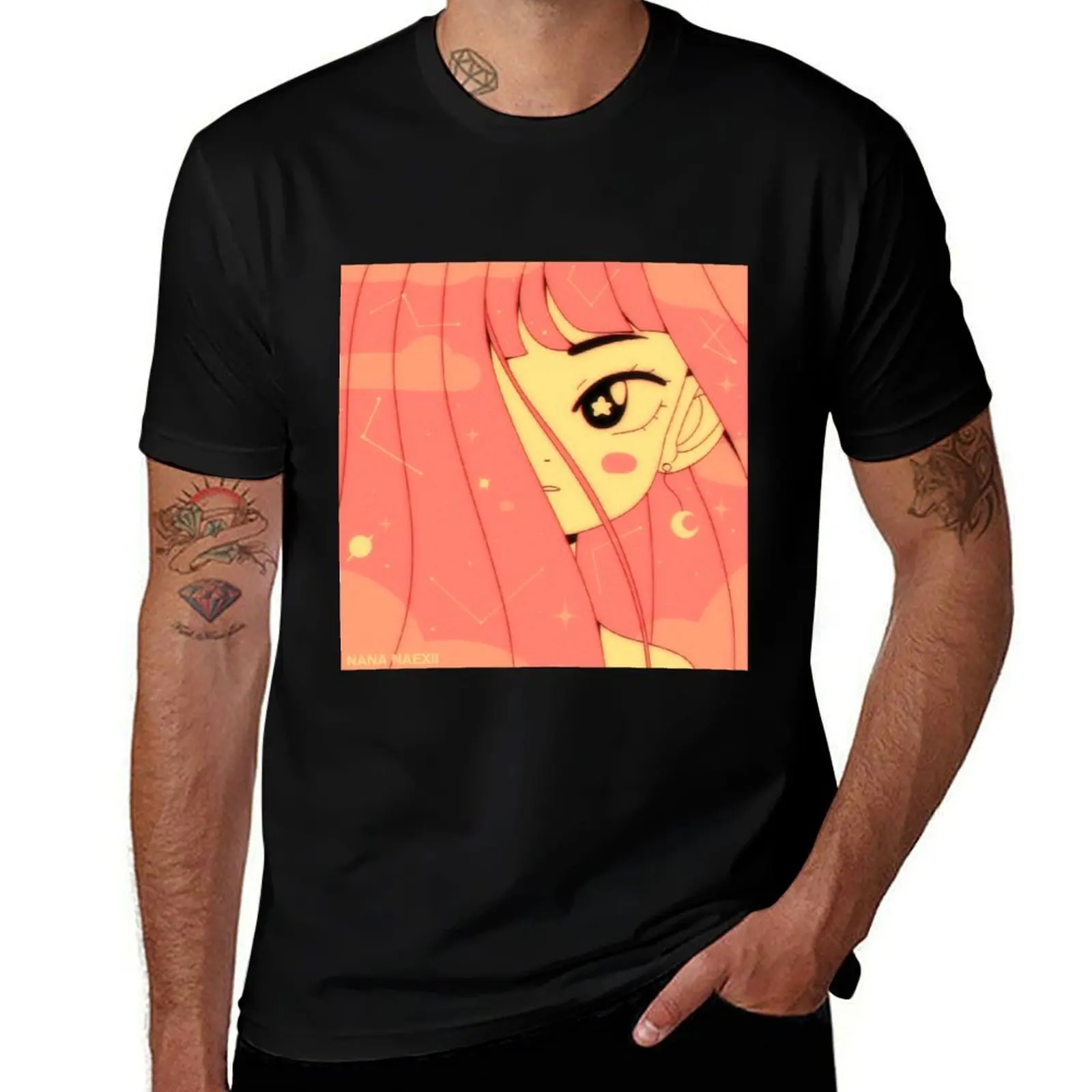 Pink Space T-Shirt Work Wear Short Sleeve T-Shirt