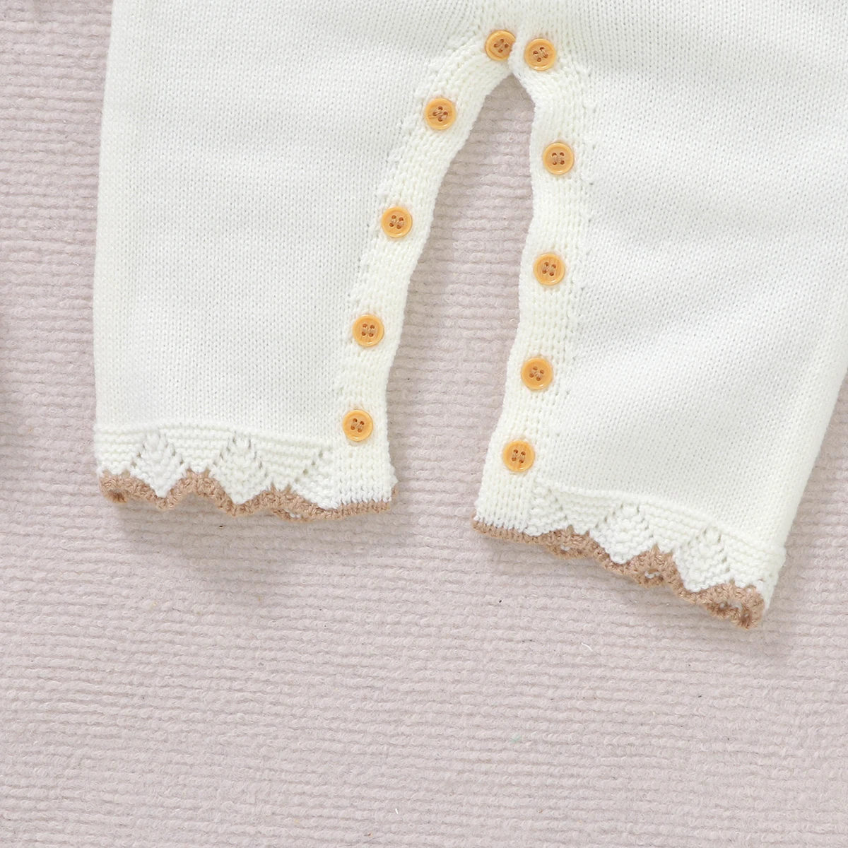 Baby Rompers Knitted Newborn Girls Jumpsuit Long Sleeve Warm Infant Kid Clothing Hat 0-18M Overalls Fashion Ruffles 2pcs Outfits