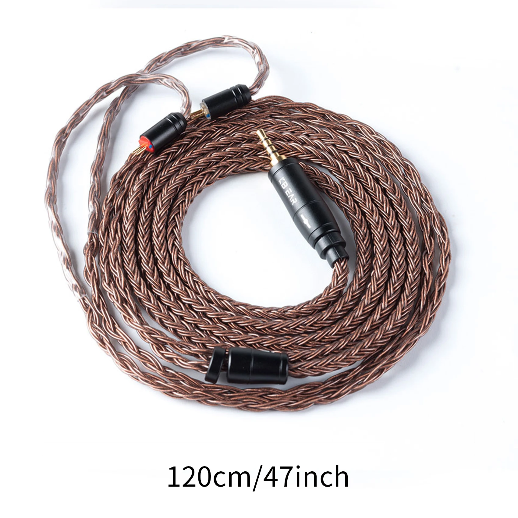 Picture 4: KBEAR 16 core 2-pin IEM headphone cable,upgraded HiFi in ear display replacement TRS pure copper extension cable