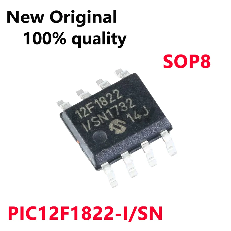 5 ~ 10/PCS Novo chip microcontrolador original 12F1822 PIC12F1822-I/SN SOP8 em estoque