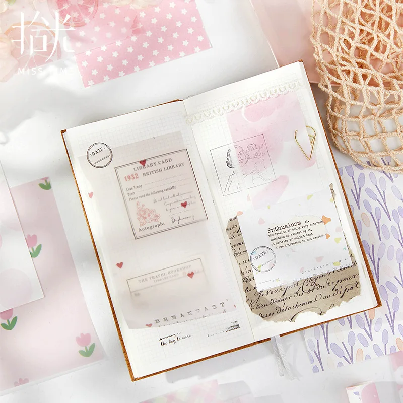 30 pçs/lote Memo Pads Material Papel Creme Saquinho Diário Scrapbooking papel Cartão Fundo Decoração Papel