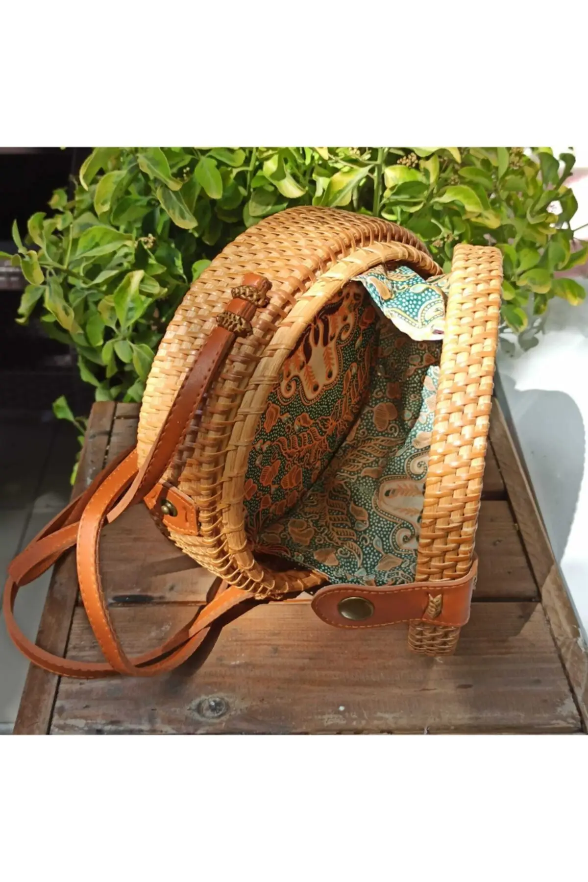 

Uras Handmade Straw Braid Woven Rattan Weave Woven Bag Bamboo No4 Women bag Shoulder Bag Handmade