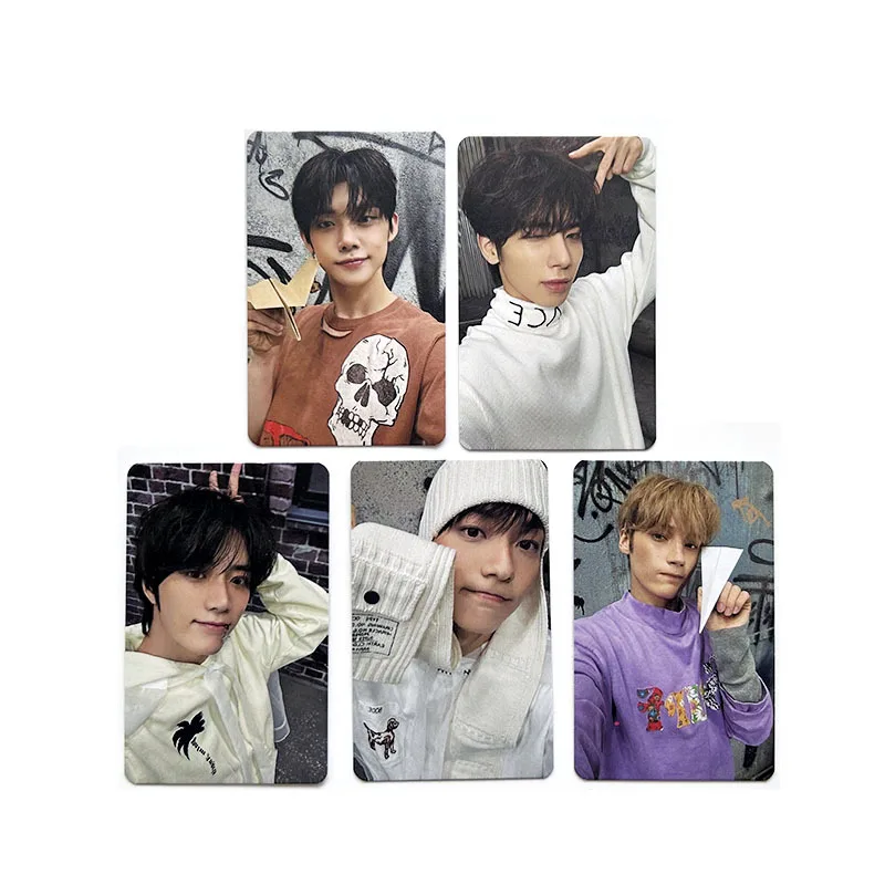 5Pcs/Set Boy Idol New Album CHIKAI Series HD Printd Photocards SOOBIN YEONJUN BEOMGYU TAEHYUN HUENINGKAI Lomo Cards Fans Gifts