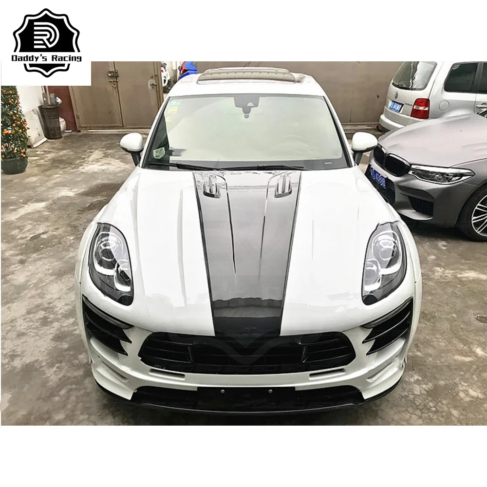 Carbon Fiber Front Scoop Hood Cover Fit For Porsche Macan 2014-2017 OE Style Car Tuning High Quality