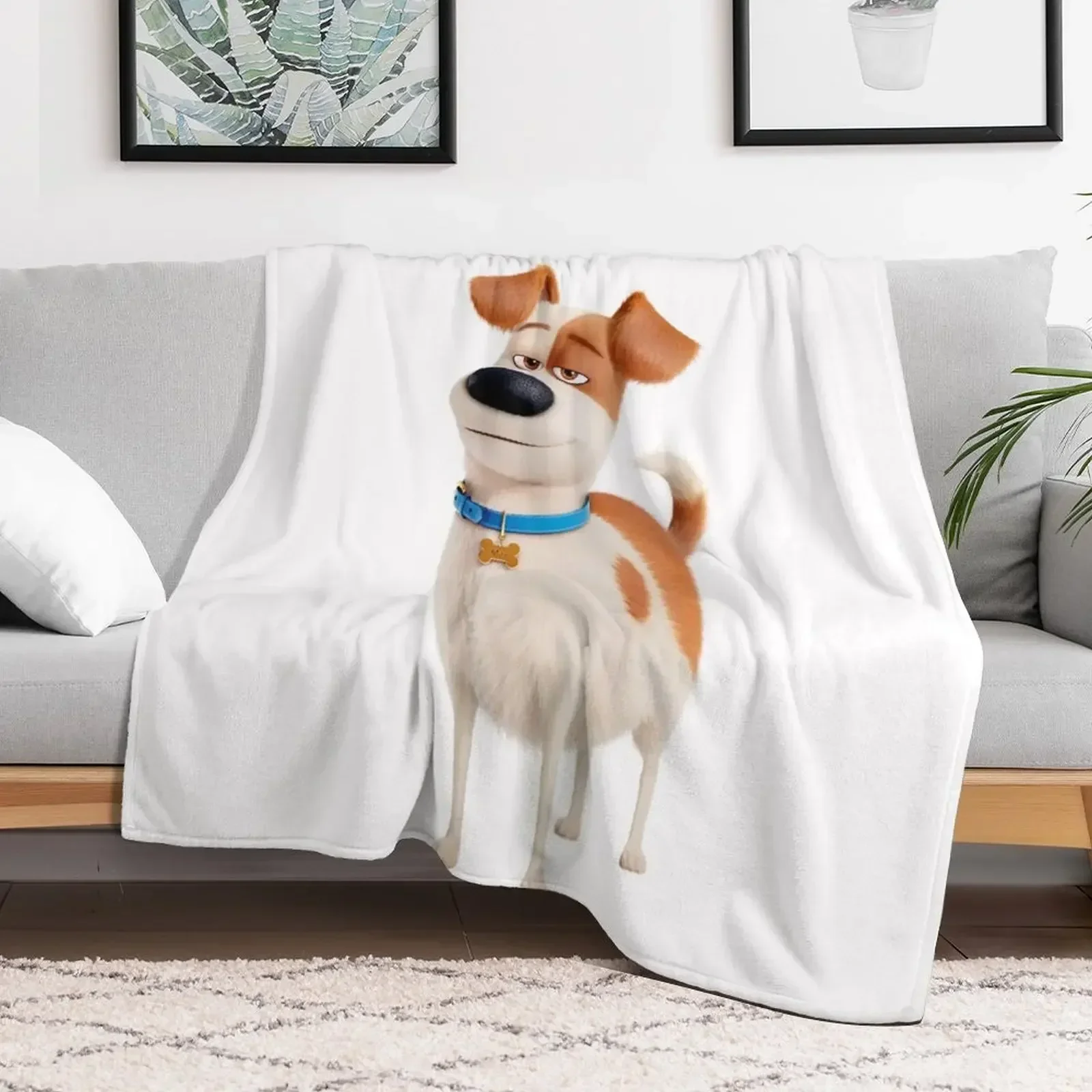 Max From The Secret Life of Pets Throw Blanket Stuffeds Retros Decorative Throw Blankets