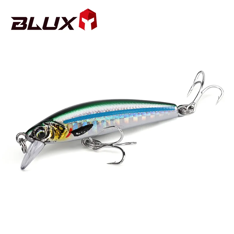 BLUX Gravity Minnow 50mm 4.3g Long Cast Heavy Shinking Fishing Lure Wobbler Freshwater Saltwater Bass Pike Hard Plastic Bait