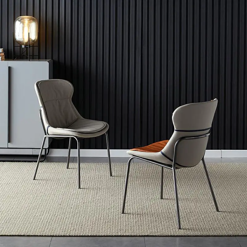 

Modern Simple Dining Chairs Nordic Backrest Luxury Minimalist Dining Chairs Hotel Cafe Stool Muebles Hogar Home Furniture QF50DC