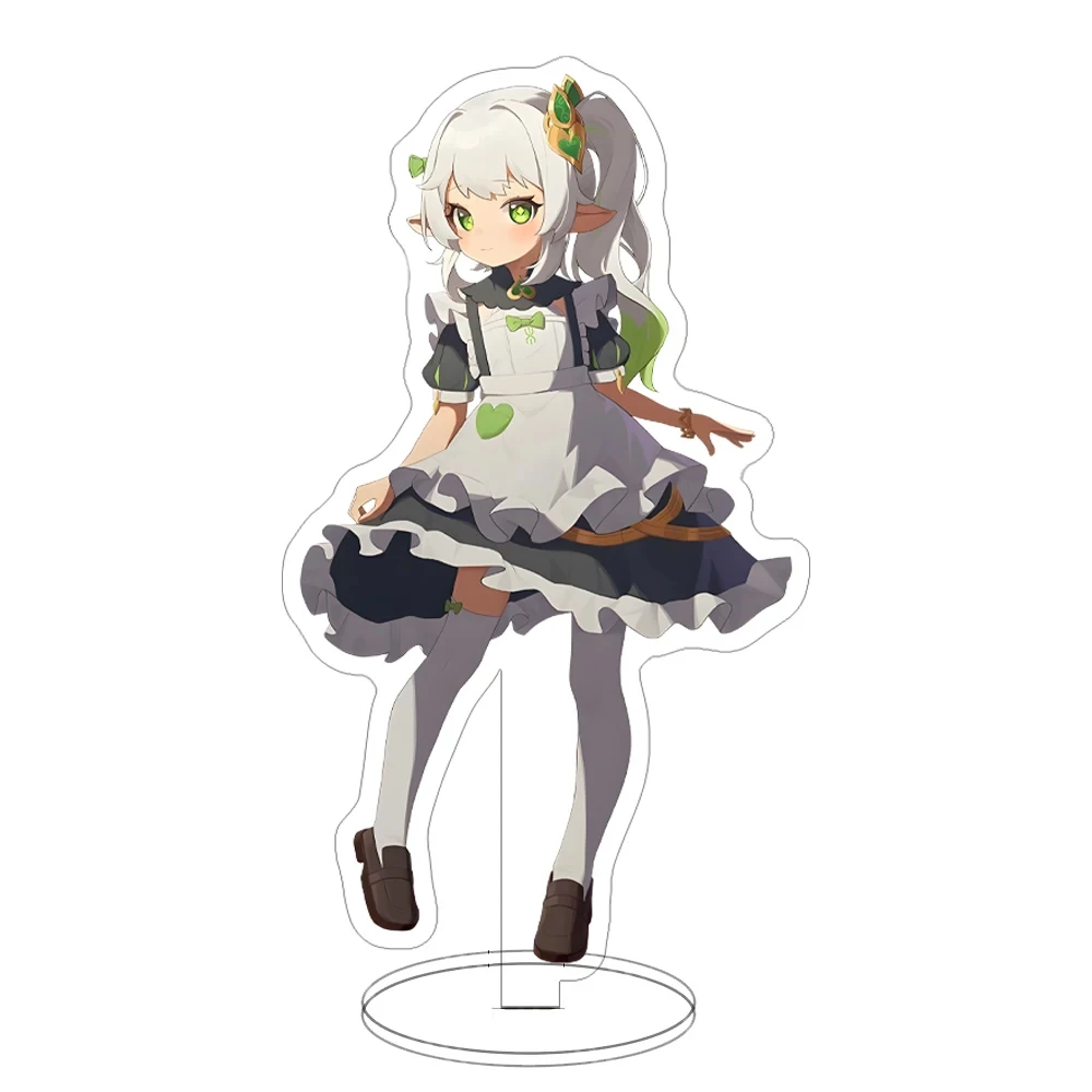 Game Anime Figure Xiao Zhongli Klee Qiqi Hutao Venti Acrylic Stand Model Plate Desk Decor Accessories Bag Fans Gifts