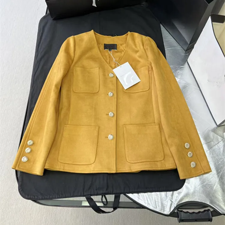Customization European women's clothing for summer 2026, new styles  Long sleeves Single-button suede jacket