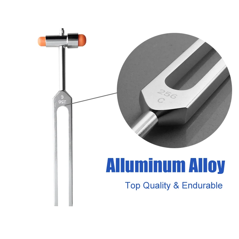 256Hz Body Muscle Relaxation Tuning Fork Neurological Percussor Buck Nerve Reflex Percussor Massager Hammer Sound Therapy Set A3