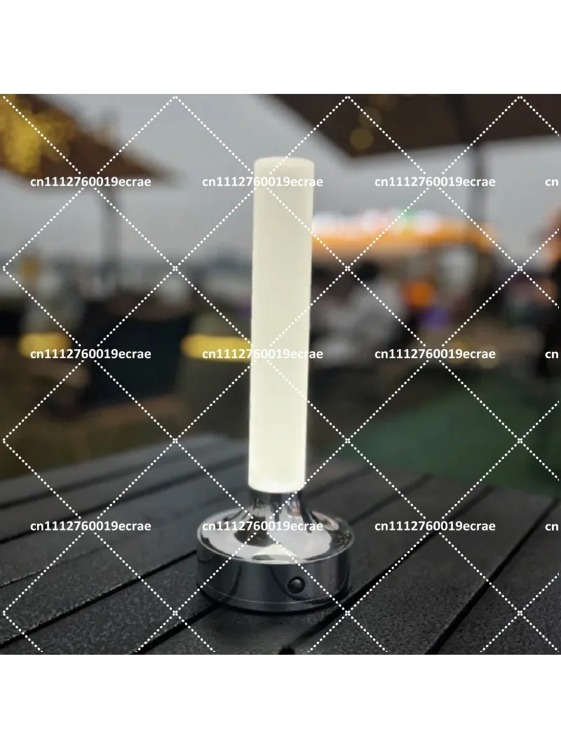 Vintage Candle Desk Lamp USB Charging Bedside Lamp Clear Bar Desktop Decoration Night Light