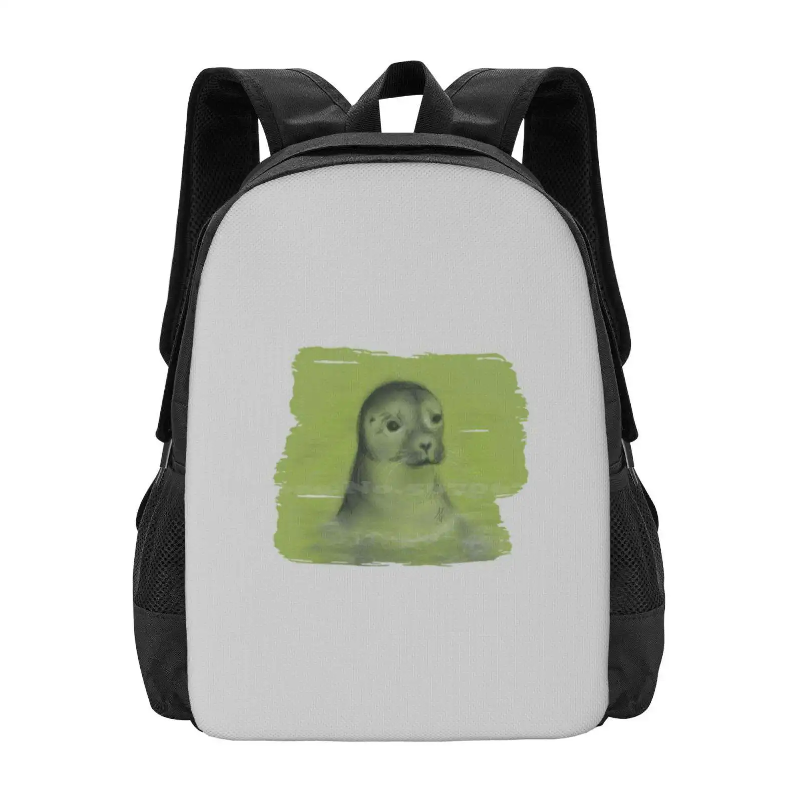 Seal New Arrivals Unisex Bags Student Bag Backpack Seal Sea Creatures Cute Fun Ocean Animals