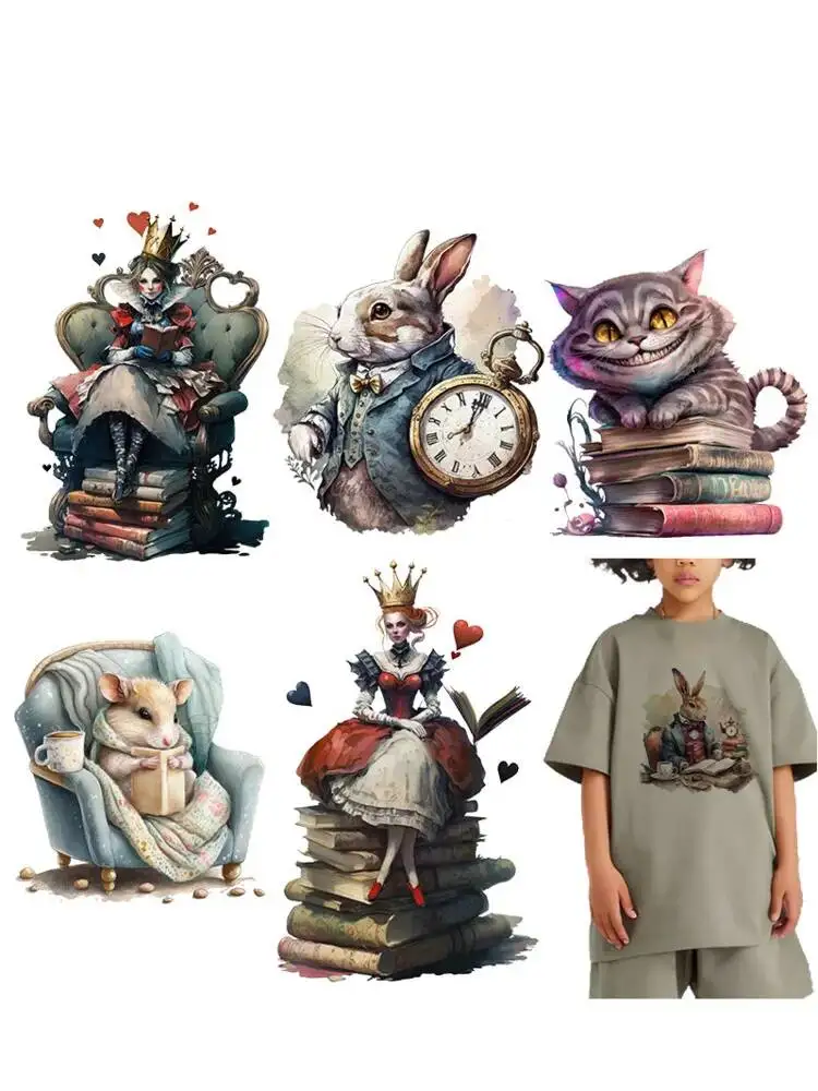 Livre de lecture aquarelle Adventure, transfert à repasser pour vêtements d'enfants, transferts dtf prêts à presser, impression par transfert de chaleur