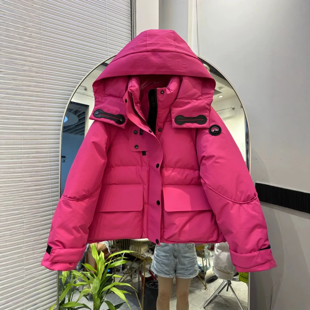 Winter 90% White Duck Down Jackets Hooded Parkas Women's Candy Color Loose Warm Windbreak Clothes Female Thicken Puffer Coat