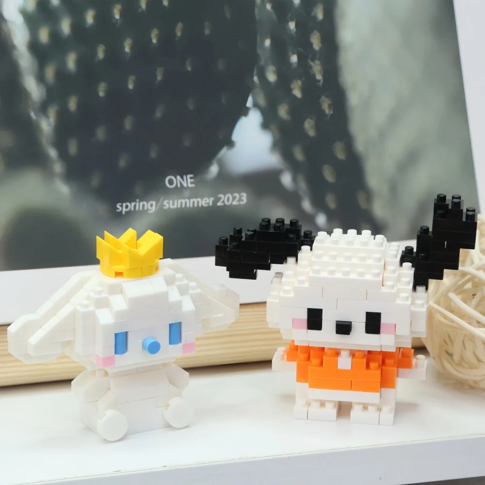 Sanrio Bausteine Kuromi Micro Hello Kitty Kleinteilige Zusammengesetzte Bausteine Cinnamoroll Spielzeug DIY Bausteine – Detail 5