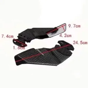 Adjustable carbon fiber style Side spoiler, fairing with rearview mirrors, Honda, Kawasaki, Suzuki, BMW, Yamaha, Par 10 Main Sales Honda Lead Careage - №1