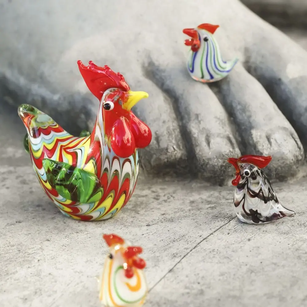 Creative Clear Photography Props Living Room Cute Home Decor Animal Figurines Crafts Gift Chick Statue Rooster Ornament