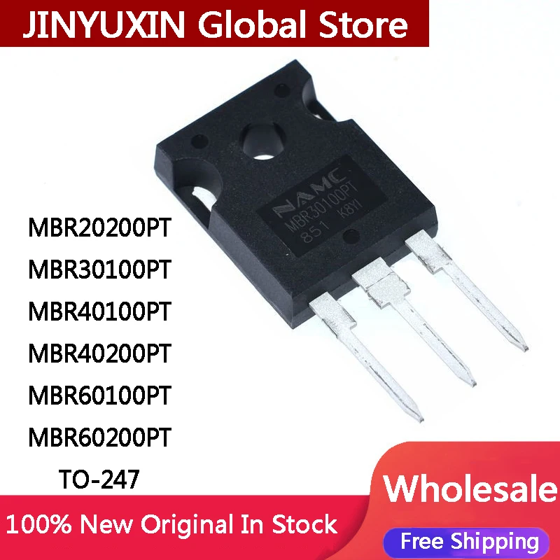 5Pcs New MBR20200PT MBR30100PT MBR40100PT MBR40200PT MBR60100PT MBR60200PT 20200 TO-247 IC Chip Stock Wholesale Free Shipping