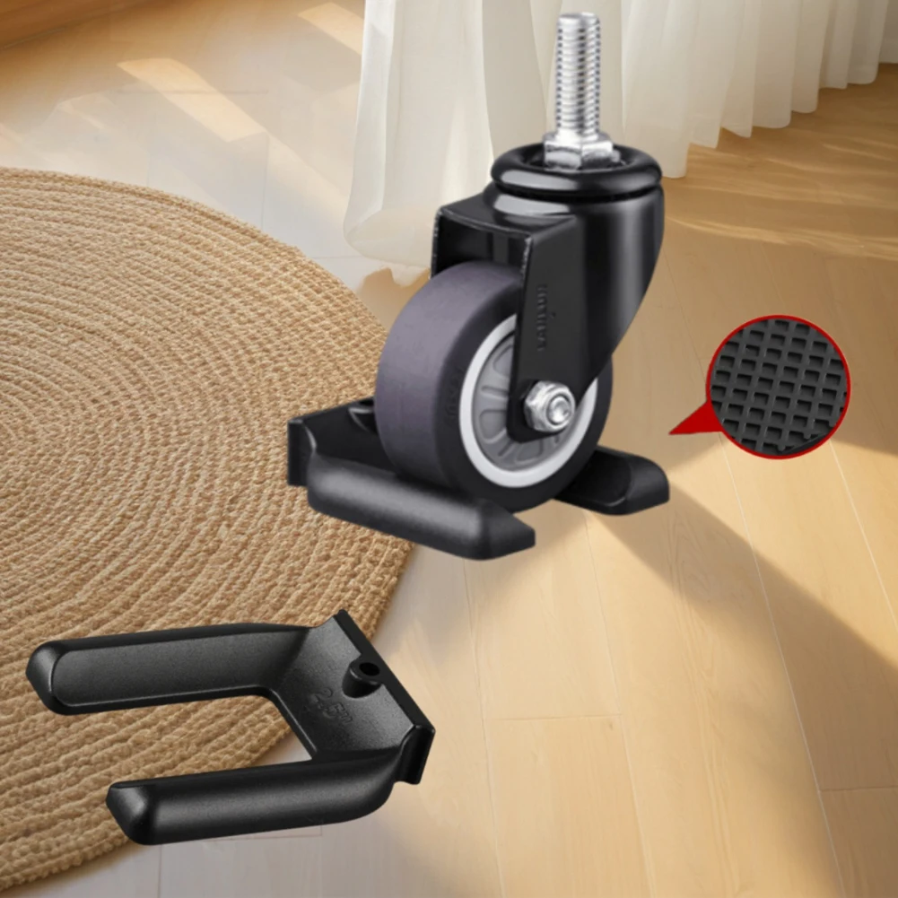 Anti-Slip Pads Chair Wheel Stopper Home Use Office Use Reusable Shock Absorption Wear-resistant Easy To Install