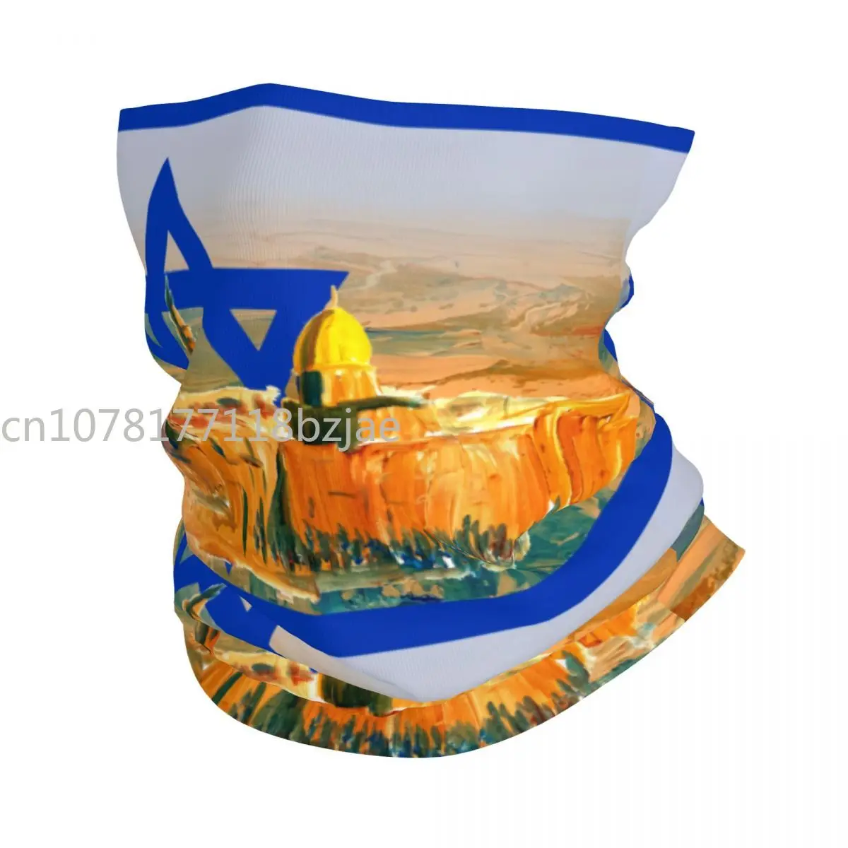 Bandiera di israele Bandana Neck ghetta antivento Face sciarpa Cover donna uomo Ocean Waves Headwear Tube passamontagna