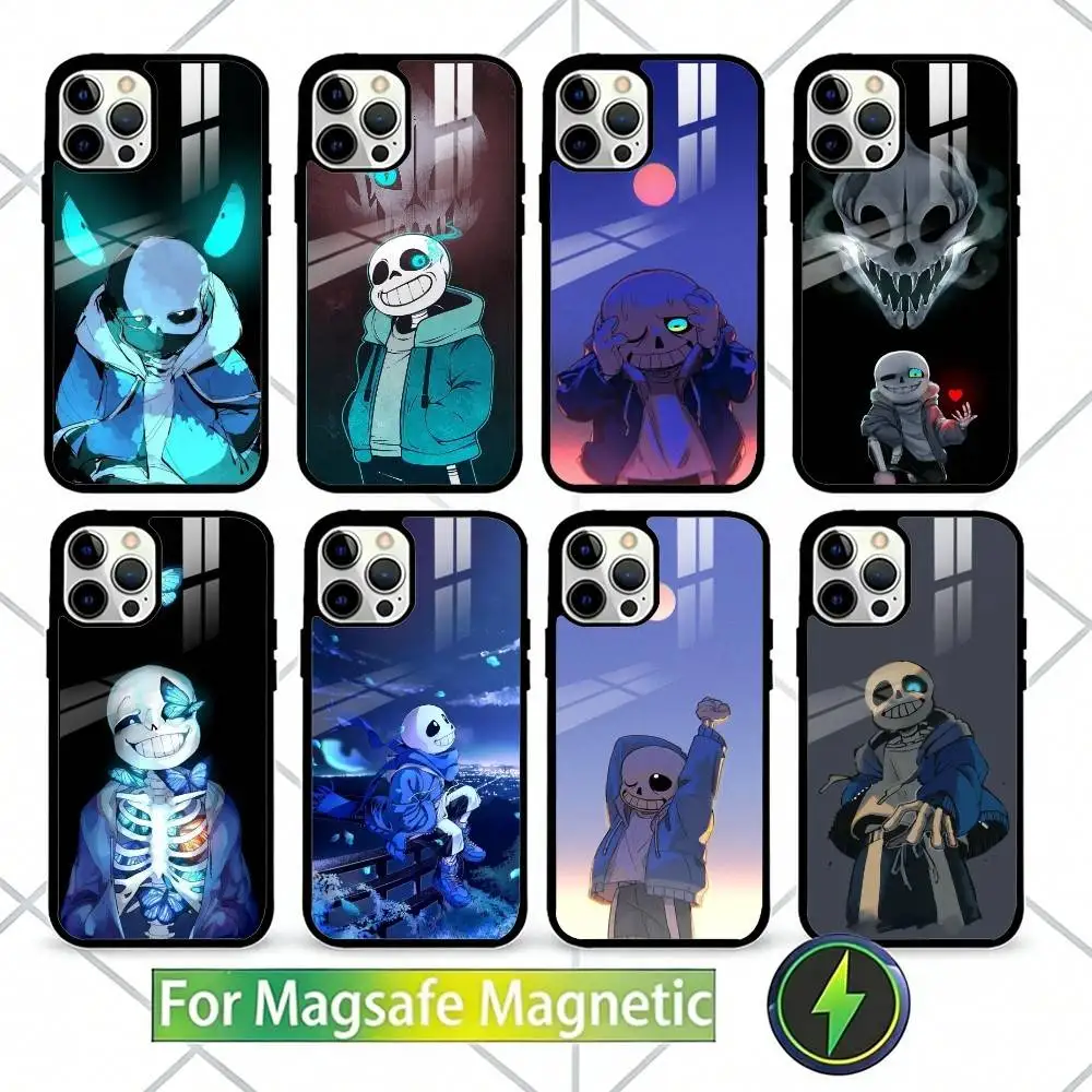 

U-Undertale S-Sans Phone Case For iPhone17,16,15,14,13 Plus,Pro Max Magnetic For Magsafe Wireless Charging