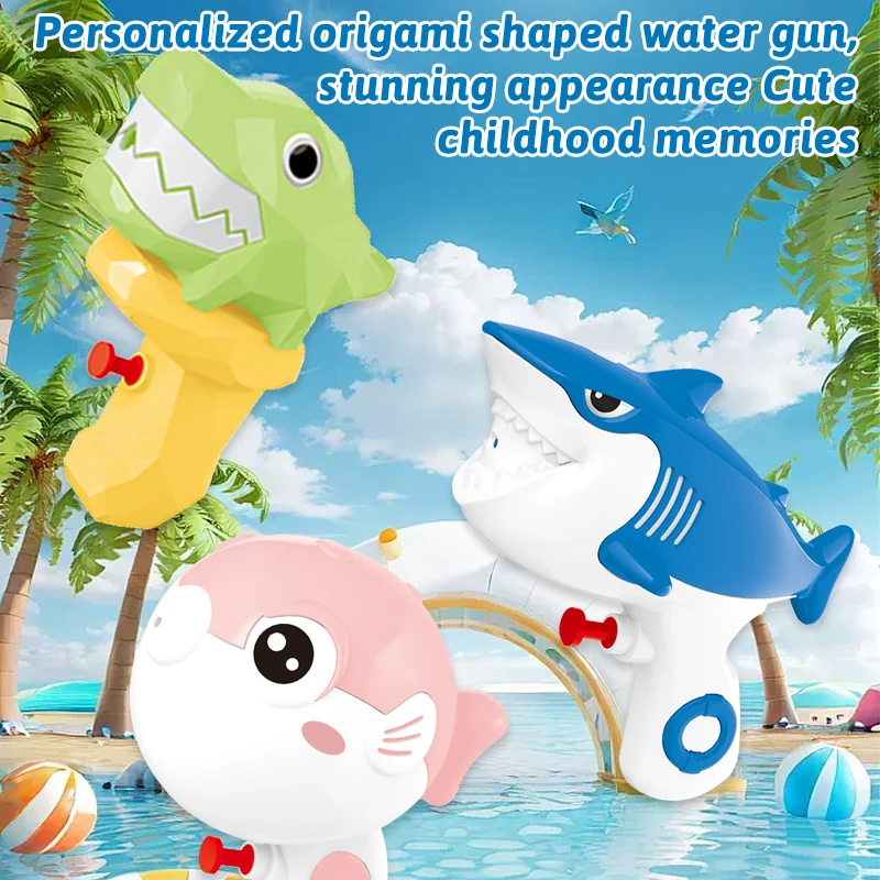 Crianças batalha mini dos desenhos animados golfinho tubarão pistola de água brinquedos verão ao ar livre praia piscina festa interação jogos tiro pistola de água