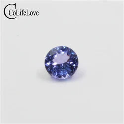 4mm 100% Real Natural Tanzanite Loose Gemstone VS Grade Round Cut Tanzanite Gemstone for Wedding Ring