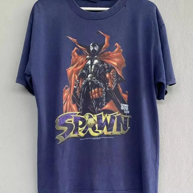 90er-Jahre-Spawn-Film, seltenes Design, Marine-T-Shirt