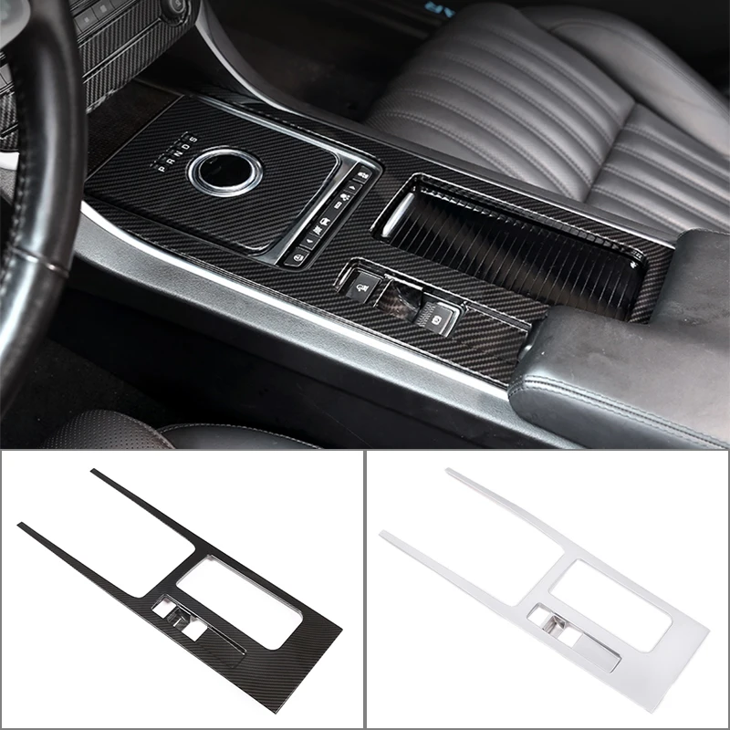 

Carbon Fiber Style Car Central Gear Shift Water Cup Holder Panel Cover Trim Sticker For Jaguar F-PACE XE XEL XF XFL 2016-2020