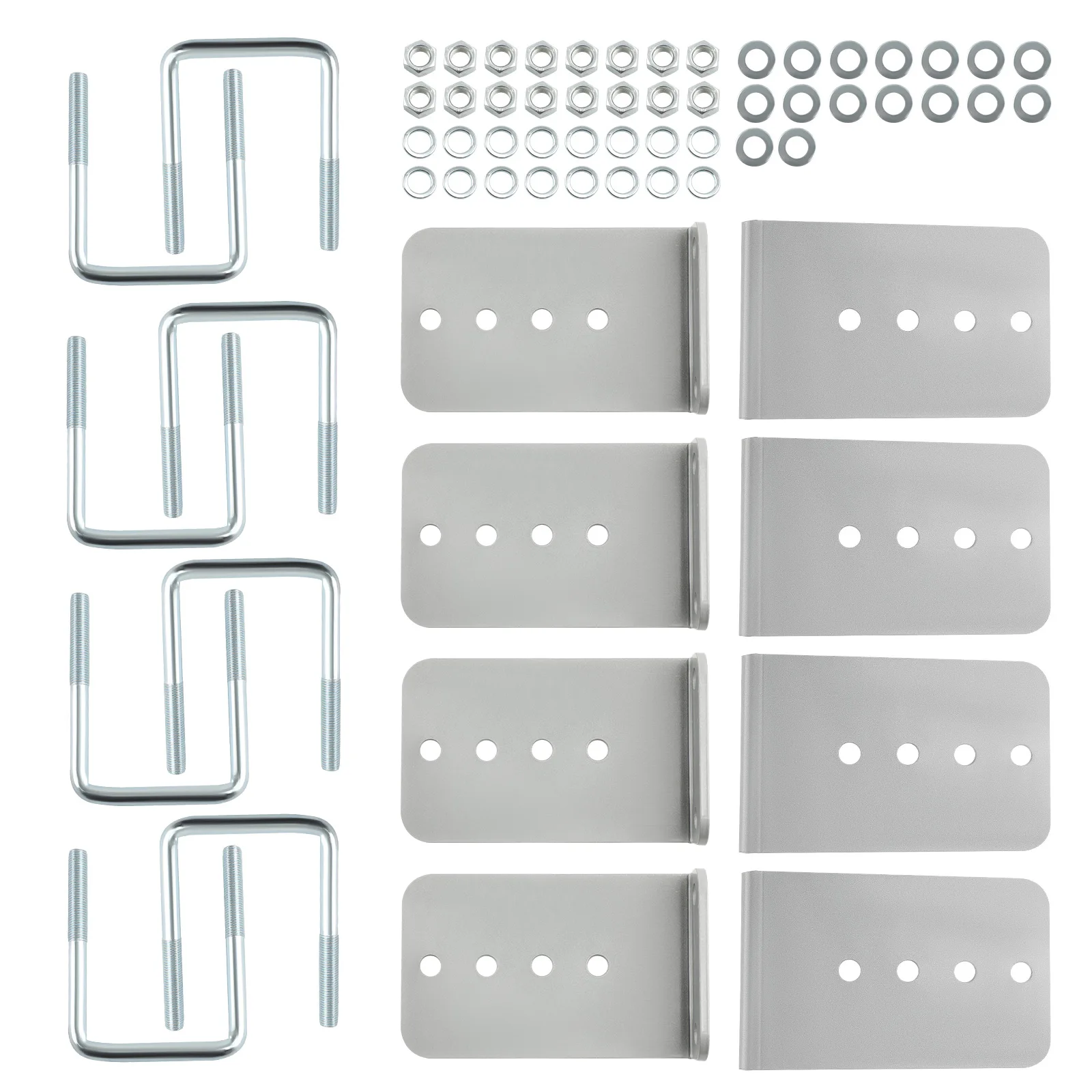 8PCS Galvanized L-Type Boat Trailer Bunk Brackets Set for 3 x 3 Crossmember