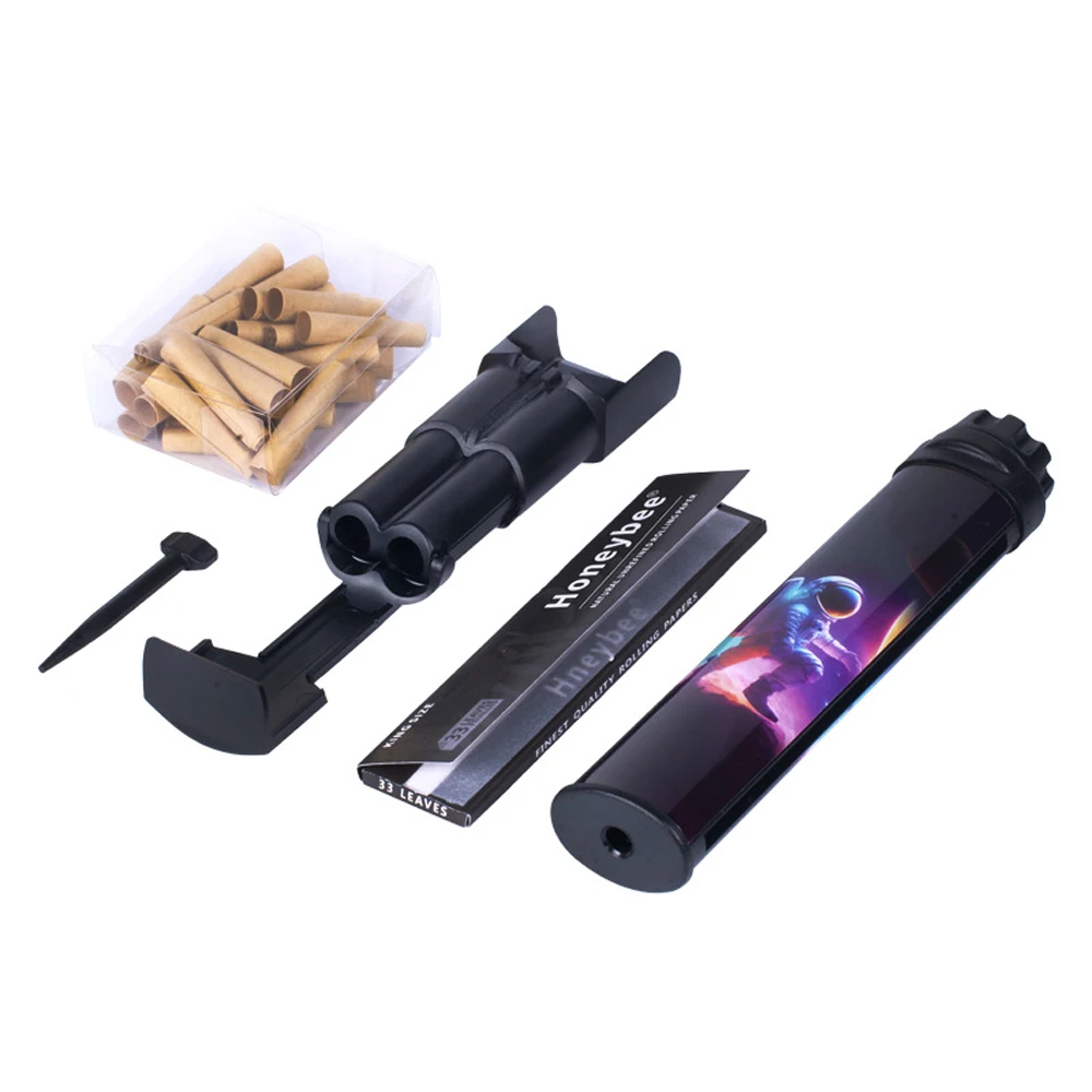 4 Pieces Roller Machine Set  Rolling Paper Filter Cigarette Travel Portable Random Color