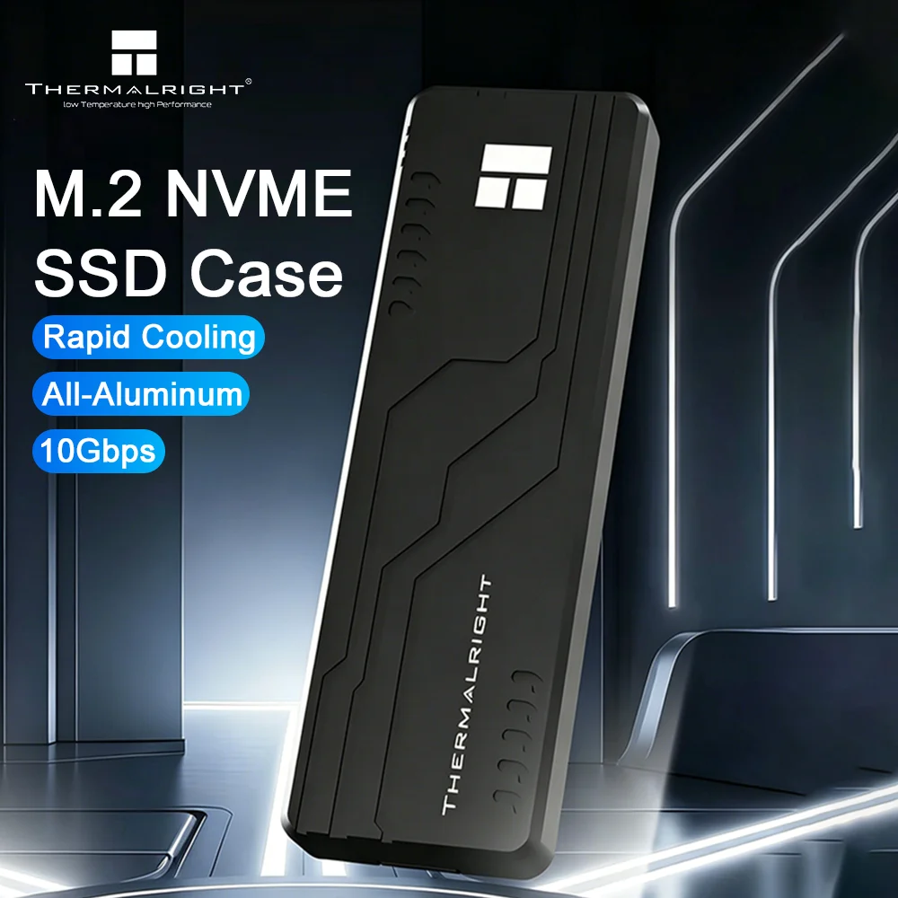 

THERMALRIGHT M.2 NVMe SSD Enclosure 10Gbps Type-C 3.2 Gen2 to nvme M.2 SSD Aluminum External Case for 2230/42/60/80 M/B&M Key