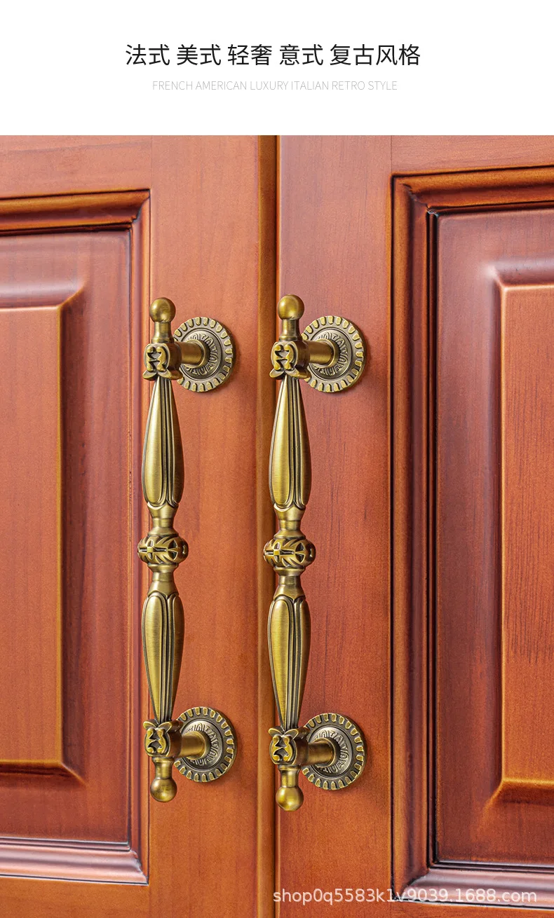 Antiker Bronze Massivmessing Küchenschrankgriff Vintage Kleiderschrankgriff Einloch-Schuhschrank-Schubladenknöpfe Möbelgriffe – Detail 7