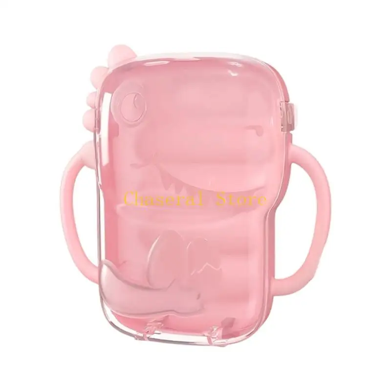 E7CE Kids Drink Container Cover Dinosaur Prevents Spills And Burns Perfect For School Or Playdates